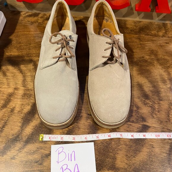 Tommy Bahama Suede Leather Lace-up Shoes Tan Men\'s Size 9M
